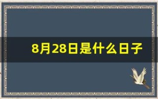 8月28日是什么日子(8月28日是什么日子为什么默哀)