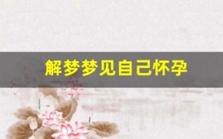 解梦梦见自己怀孕(解梦梦见自己怀孕大肚子)