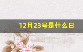12月23号是什么日子(12月23号是什么日子外国)