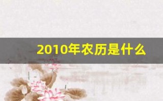 2010年农历是什么年