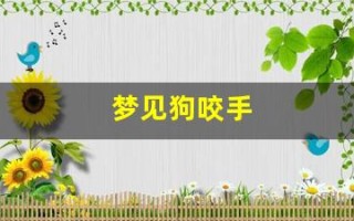 梦见狗咬手(梦见狗咬手腕是什么预兆)