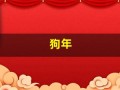 狗年(狗年今年多少岁)