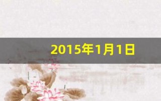 2015年1月1日(2015年1月1日五行缺什么)