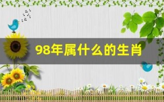 98年属什么的生肖(98年属什么的生肖属相婚配好)
