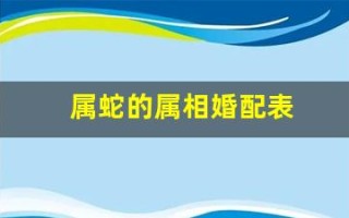 属蛇的属相婚配表(属蛇的属相婚配表大全)
